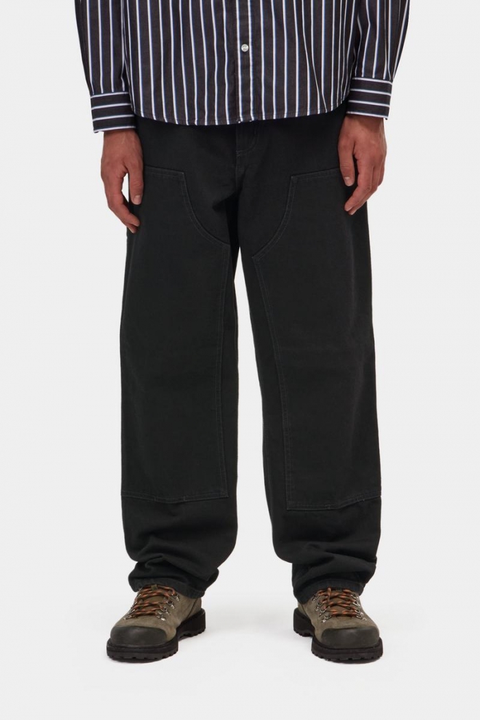 Carhartt Double Knee Pant - Black, Rinsed