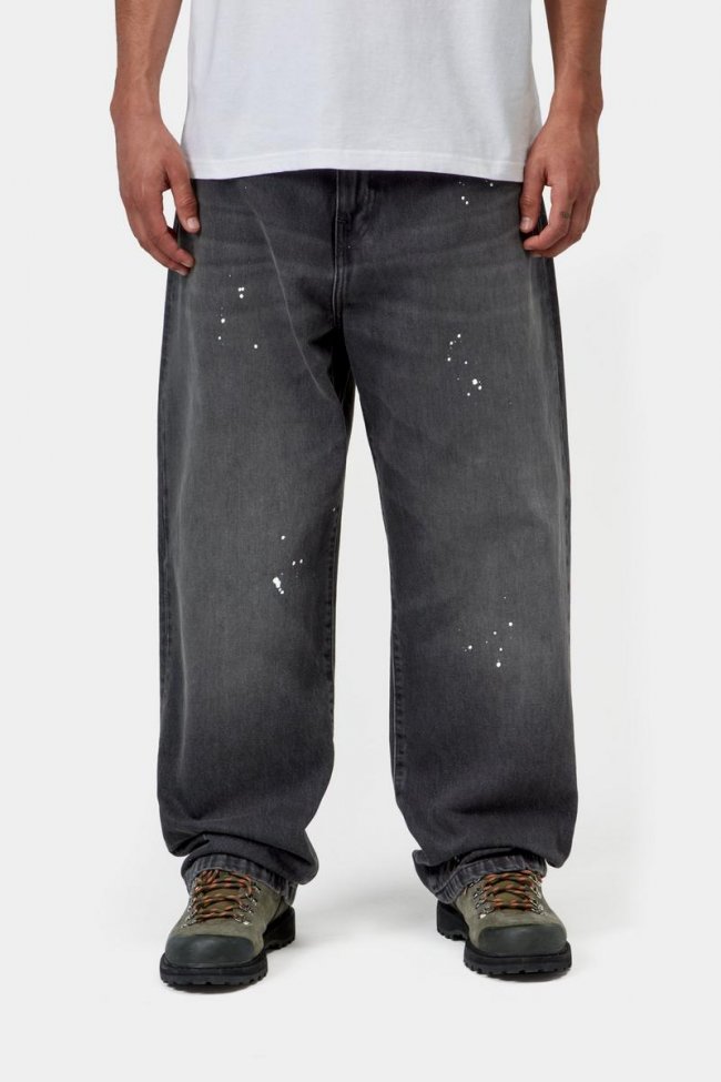 Carhartt Landon Pant - Black, Destroy wash, splatter