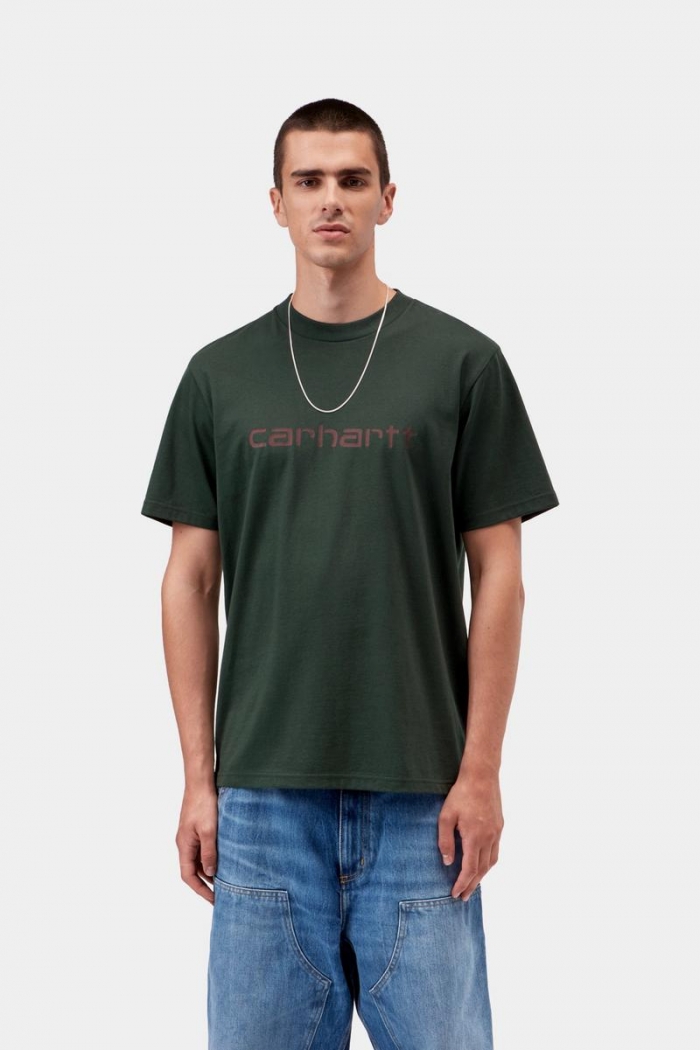 Carhartt S/S Script T-Shirt - Dark Scarab / Palisander