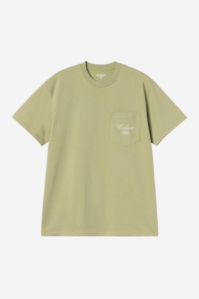 Carhartt S/S Longhand Pocket T-Shirt - Gentle Green / White