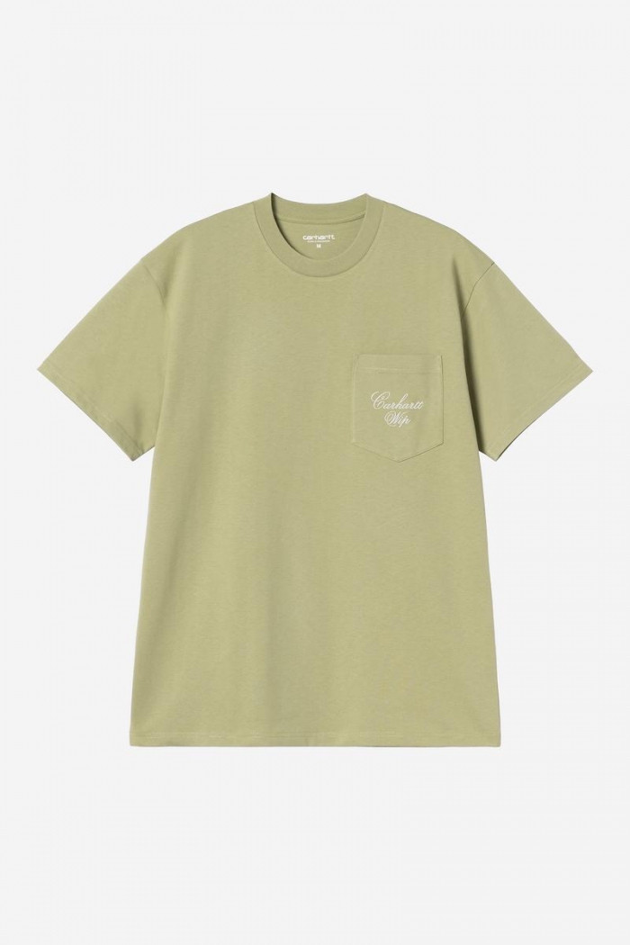 Carhartt S/S Longhand Pocket T-Shirt - Gentle Green / White
