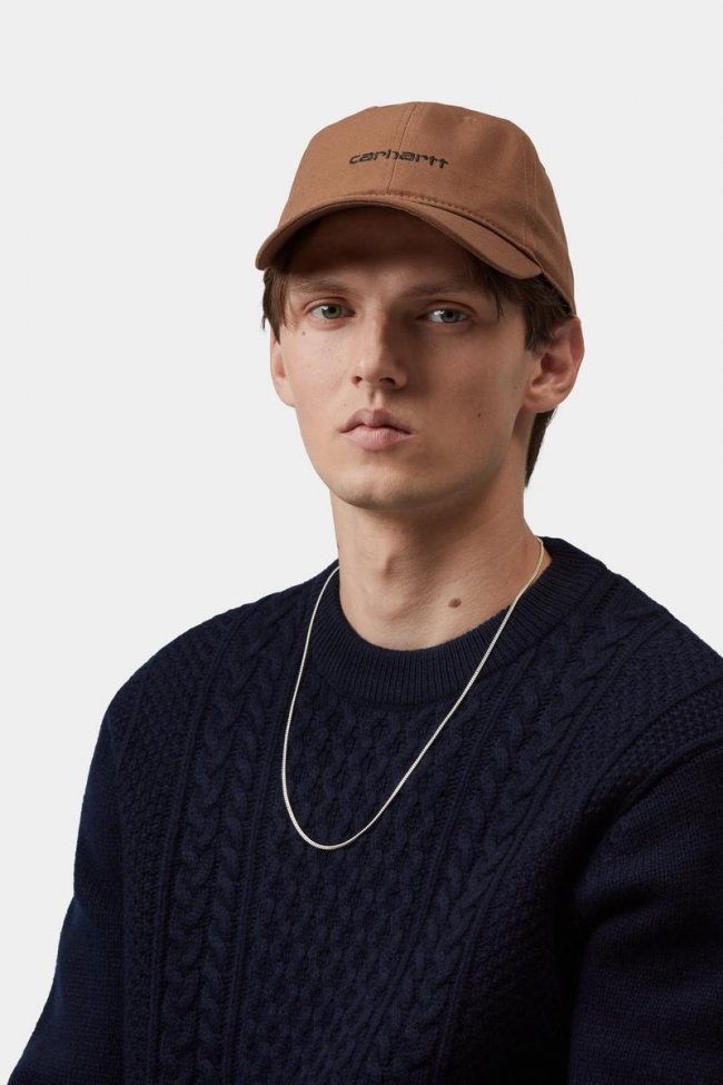 Carhartt Canvas Script Cap - WIP H Brown / Black