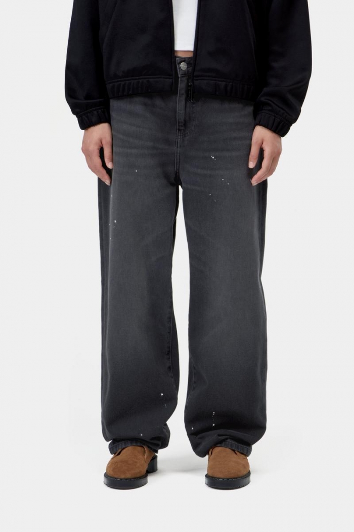 Carhartt Arin Pant - Black, Destroy wash, splatter
