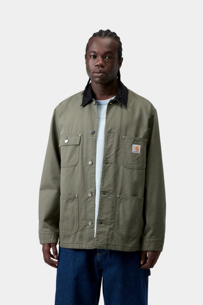Carhartt OG Chore Coat - Leaf / Black, Rinsed