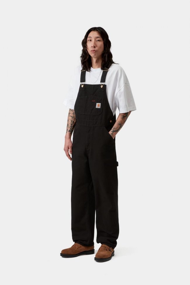 Carhartt Bib Overall - Black, Rinsed