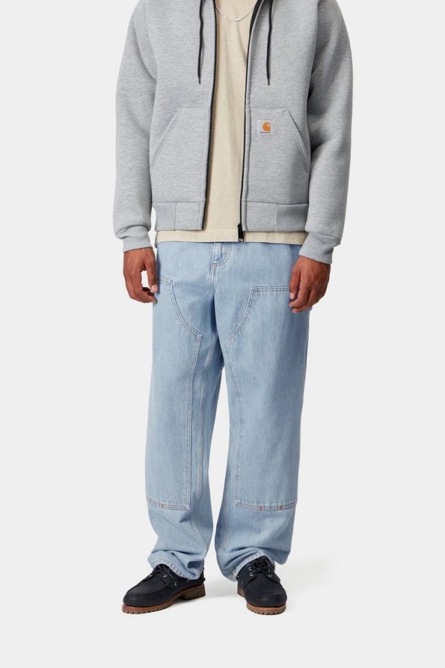 Carhartt Double Knee Pant - Blue, Heavy stone bleached