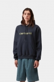 Carhartt Hooded Carhartt Sweatshirt - Deep Night / Gentle Green Carhartt Hooded Carhartt Sweatshirt - Deep Night / Gentle Green