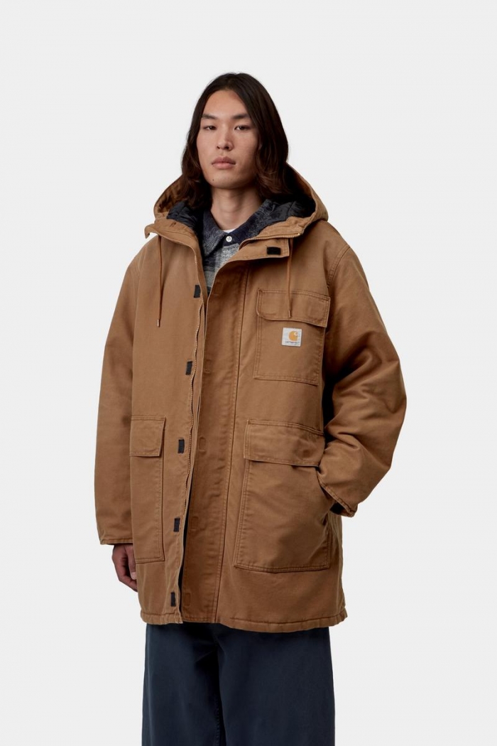 Carhartt Boreal Parka - WIP H Brown, Stone canvas