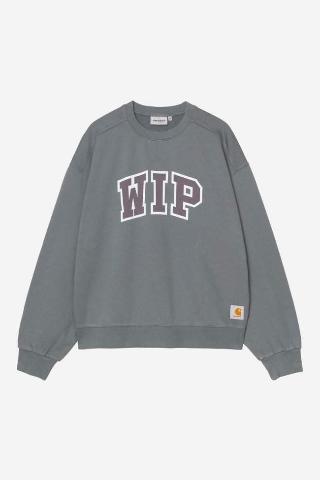 Carhartt WIP III Sweatshirt - Cozy Blue, Heavy stone wash Carhartt WIP III Sweatshirt - Cozy Blue, Heavy stone wash