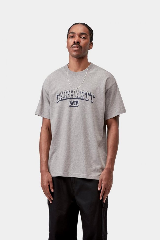 Carhartt S/S Heavy Duty T-Shirt - Grey Heather, Heavy enzyme wash