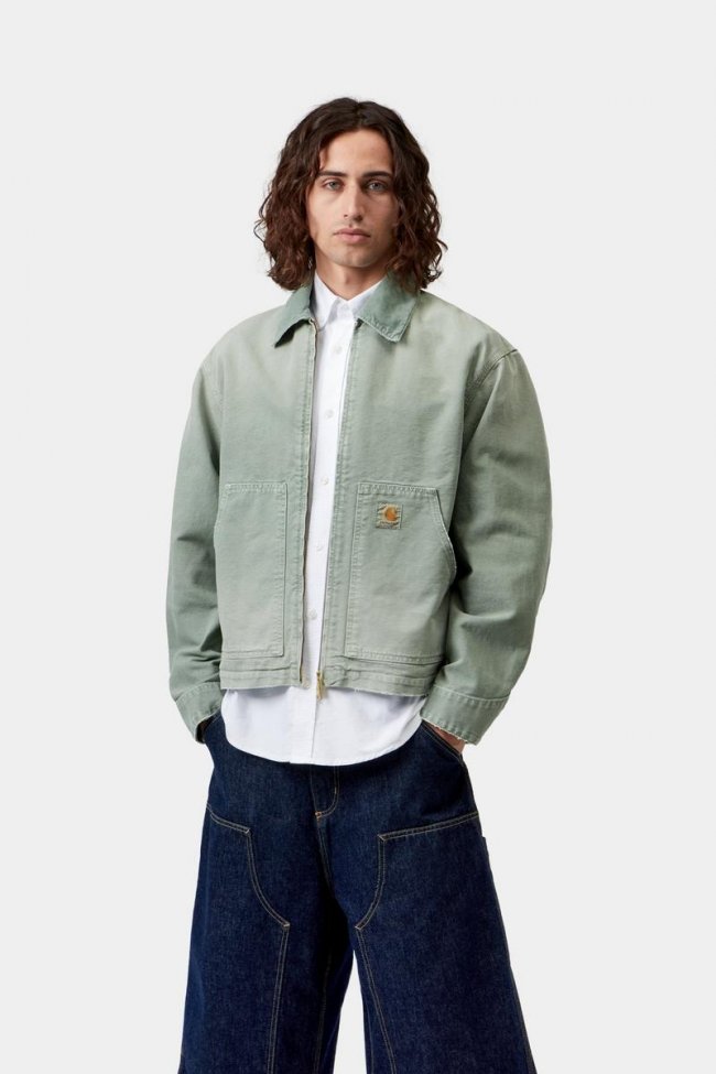 Carhartt OG Arcan Jacket - Shady Green / Shady Green, Destroy wash