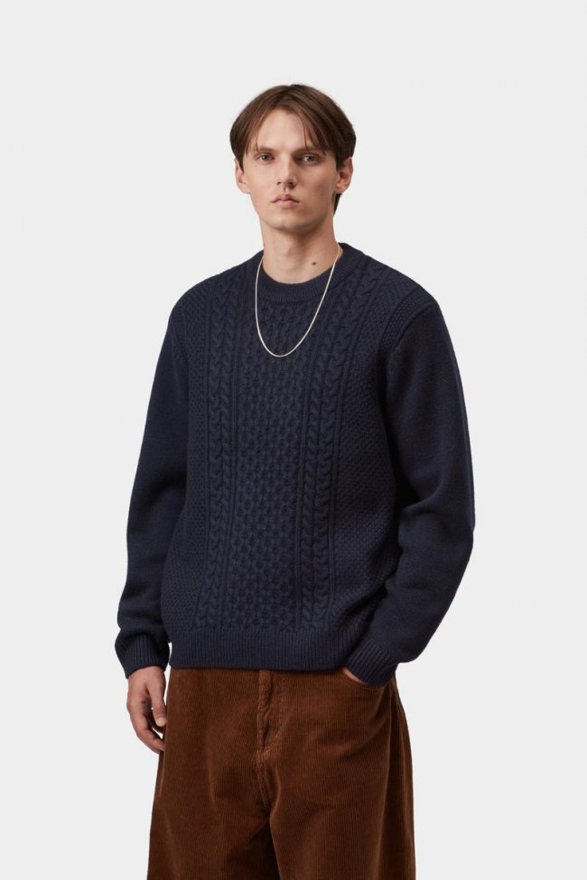 Carhartt Caster Knit Sweater - Dark Navy