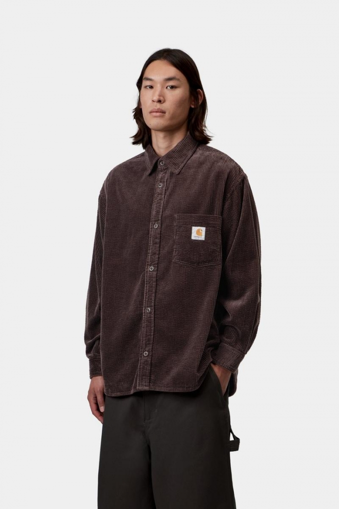 Carhartt L/S Loyde Shirt - Palisander, Rinsed