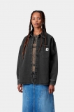 Carhartt Marly Shirt Jac - Black, Heavy stone wash