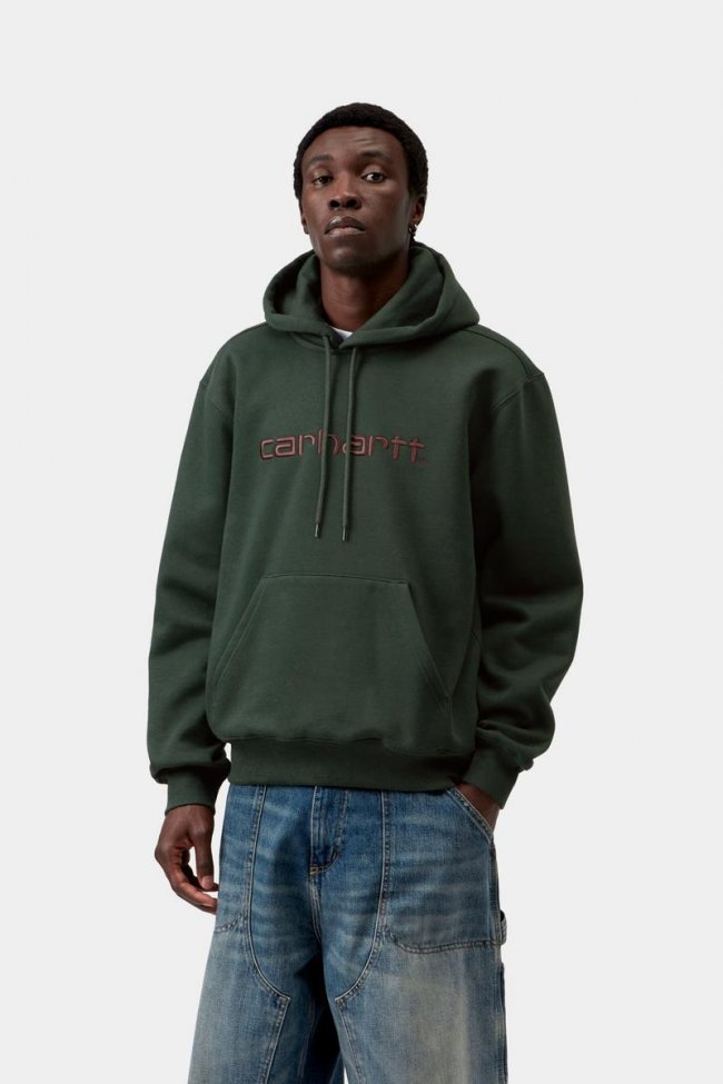 Carhartt Hooded Carhartt Sweatshirt - Dark Scarab / Palisander