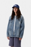 Carhartt OG Michigan Coat - Blue, Destroy wash, splatter