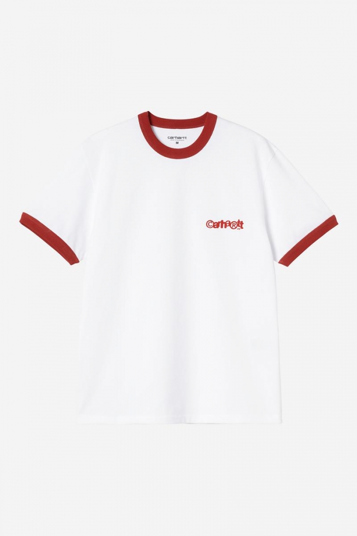 Carhartt S/S Ip Ringer T-Shirt - White / Red / Red