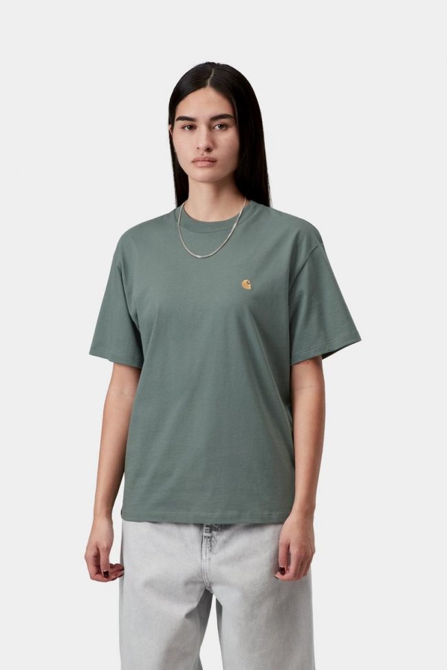 Carhartt S/S Chase T-Shirt - Velvet Green / Gold