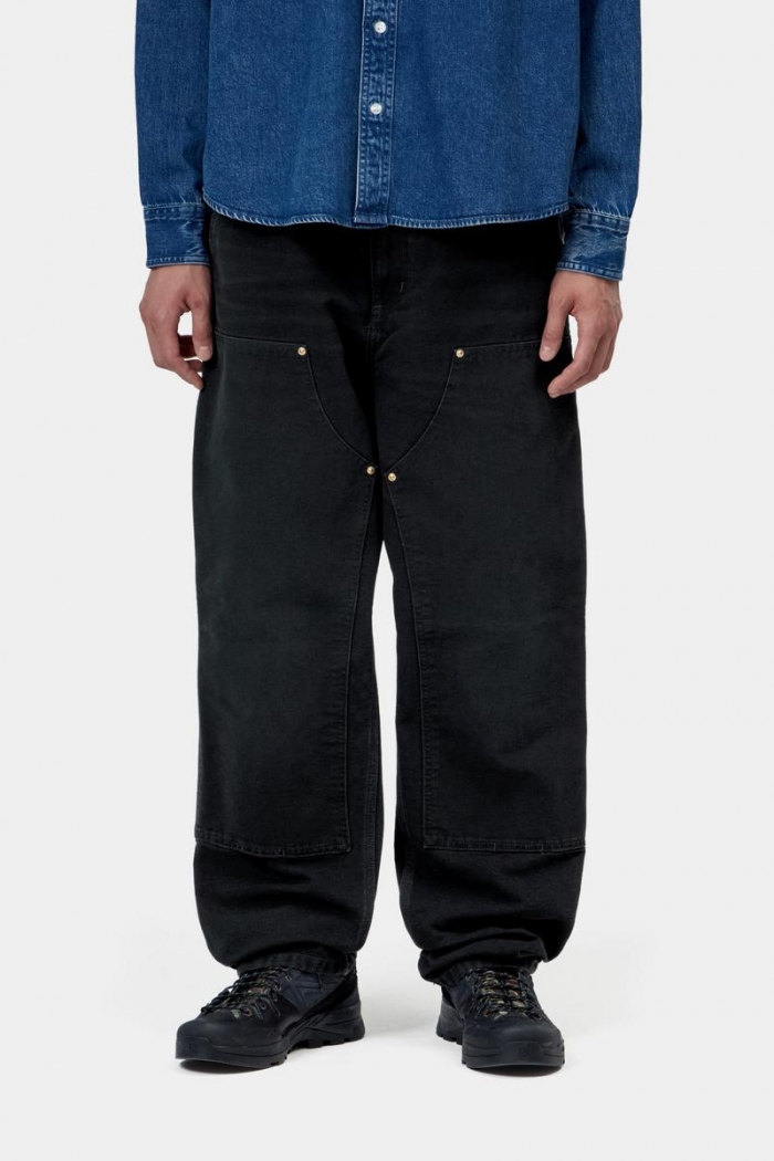 Carhartt Double Knee Pant - Black, Stone canvas