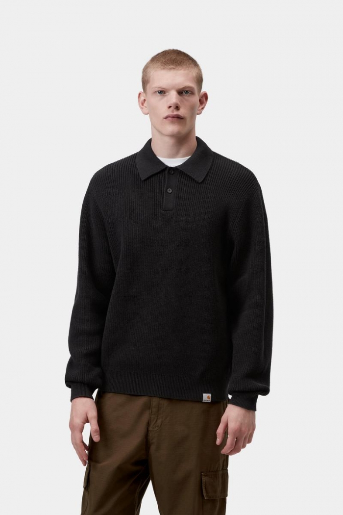 Carhartt L/S Miles Polo - Black
