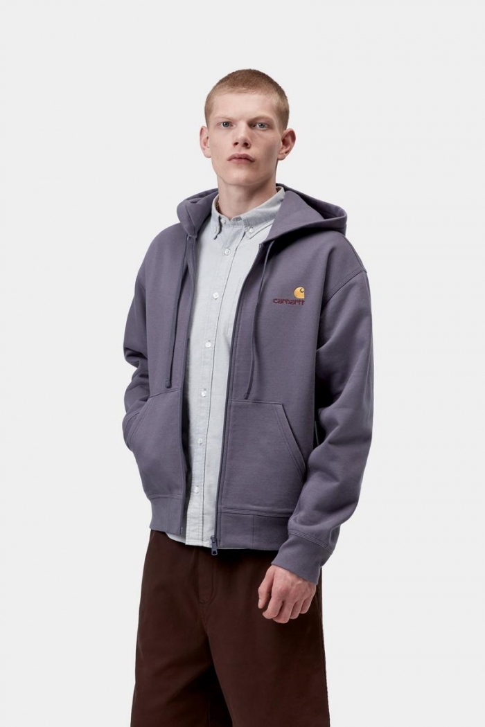 Carhartt Hooded American Script Jacket - Shady Purple