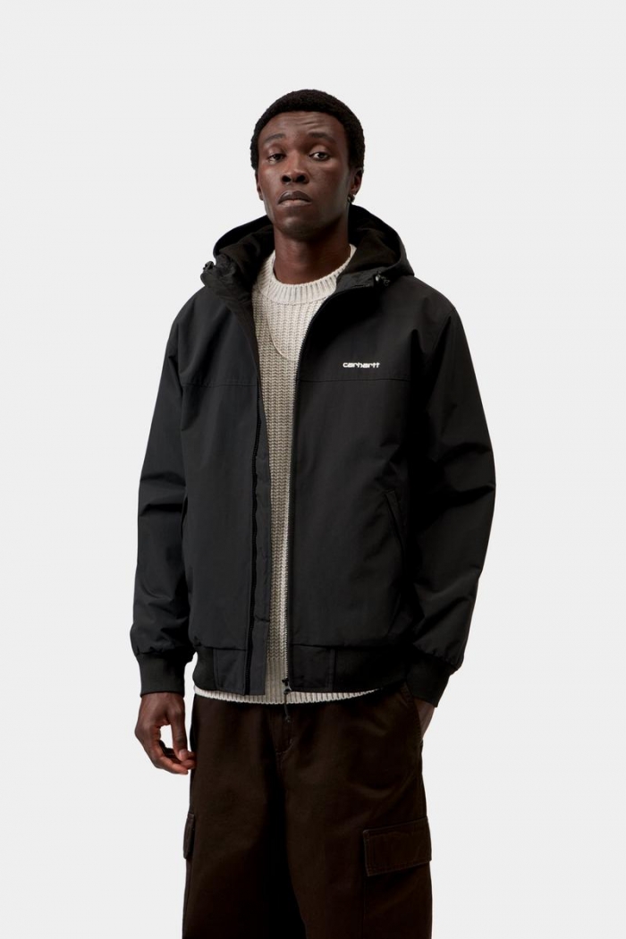 Carhartt Hooded Sail Jacket - Black / White