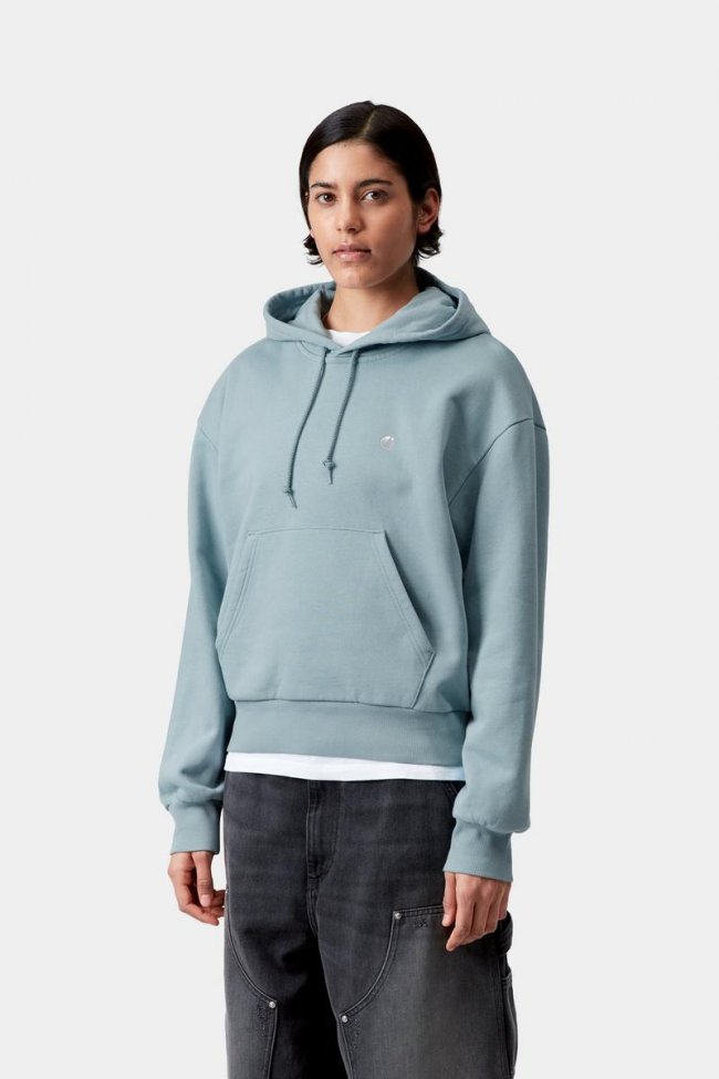 Carhartt Hooded Casey Sweatshirt - Tourmaline / Silver