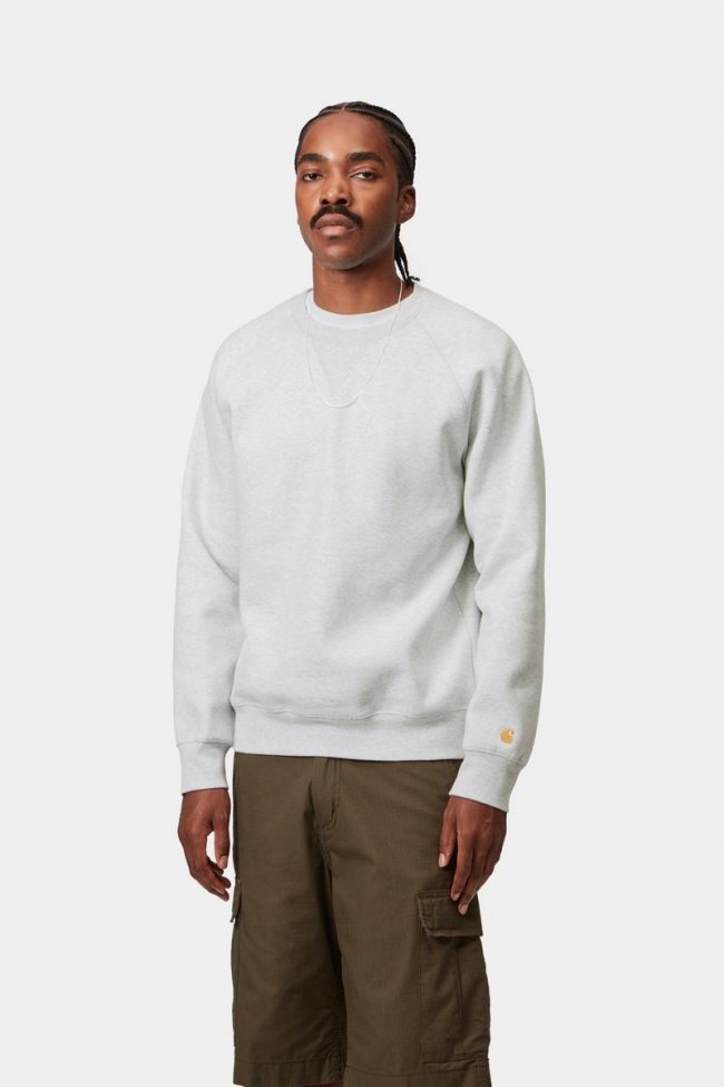 Carhartt Chase Sweatshirt - Ash Heather / Gold