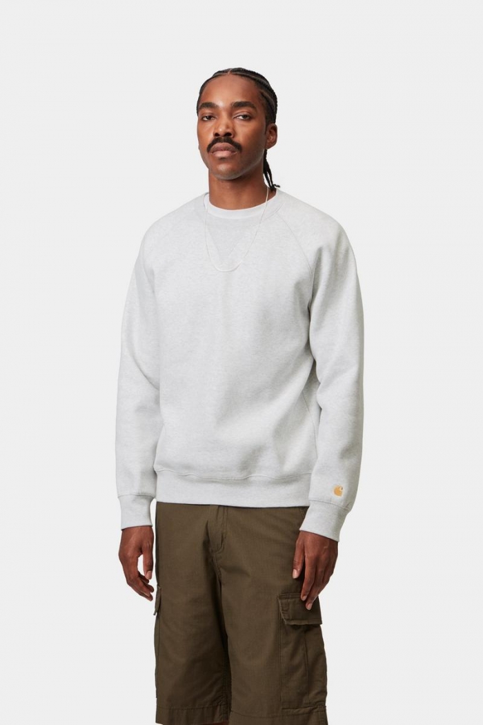Carhartt Chase Sweatshirt - Ash Heather / Gold