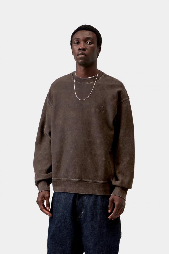 Carhartt Lambert Sweatshirt - Tobacco, Moon wash