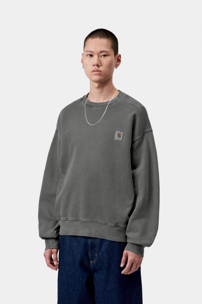 Carhartt Vista Sweatshirt - Black, Garment dyed