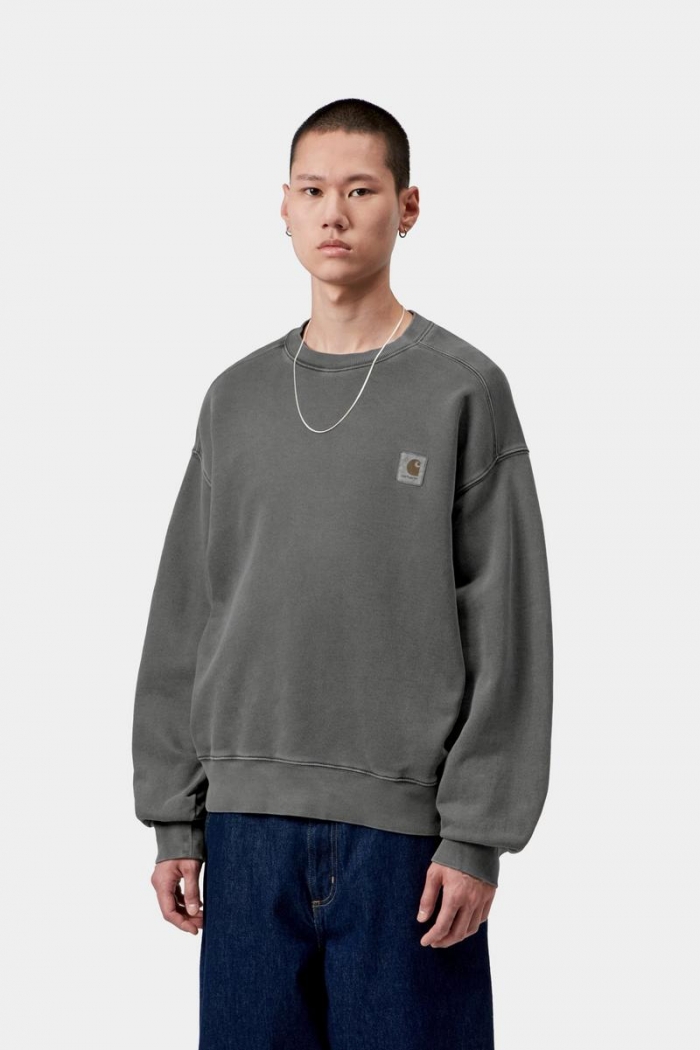 Carhartt Vista Sweatshirt - Black, Garment dyed