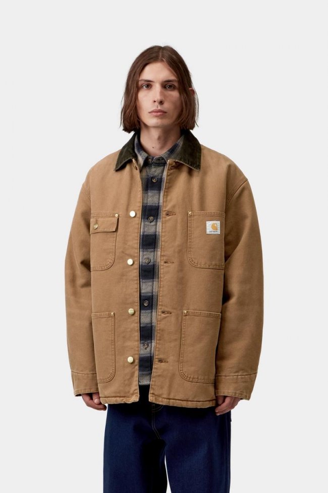 Carhartt OG Chore Coat - WIP H Brown / Tobacco, Stone canvas