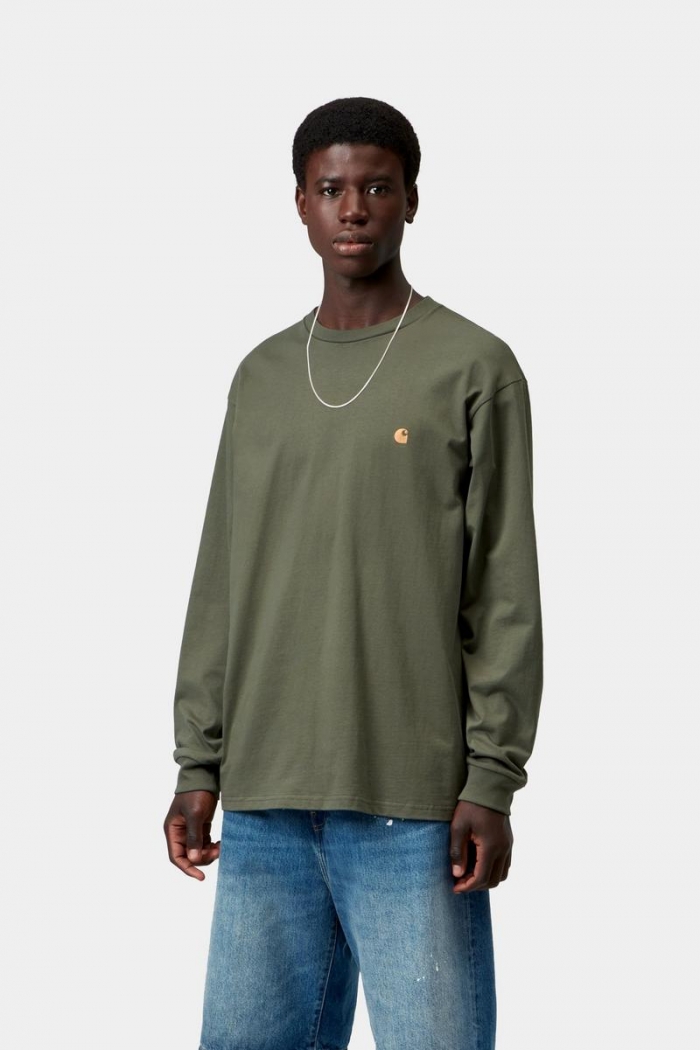 Carhartt L/S Chase T-Shirt - Leaf / Gold