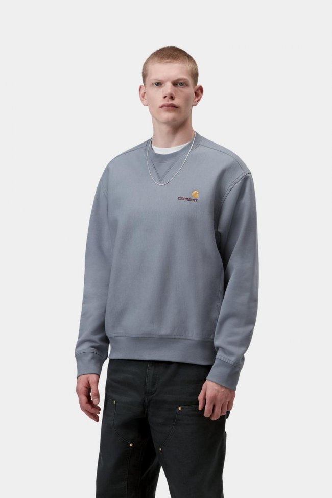 Carhartt American Script Sweatshirt - Shady Blue