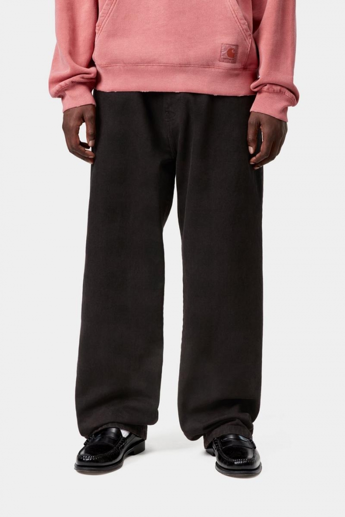 Carhartt Everson Pant - Everson Print, Black / Palisander, Garment dyed