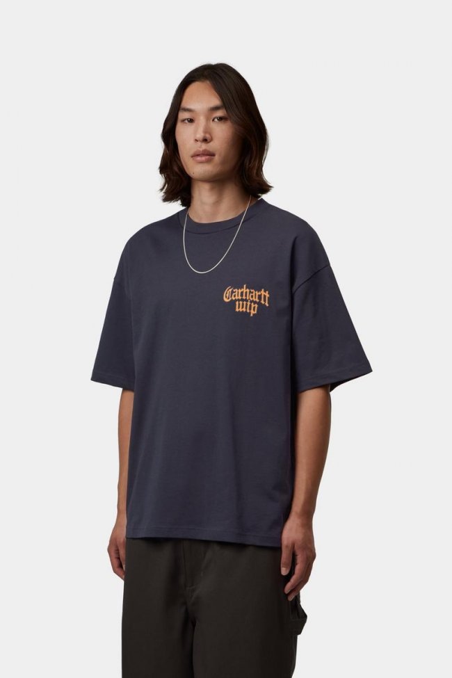 Carhartt S/S Blackletter T-Shirt - Dark Navy