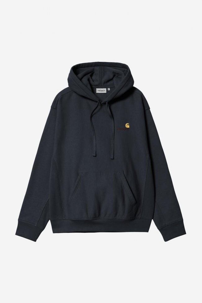Carhartt Hooded American Script Sweatshirt - Deep Night