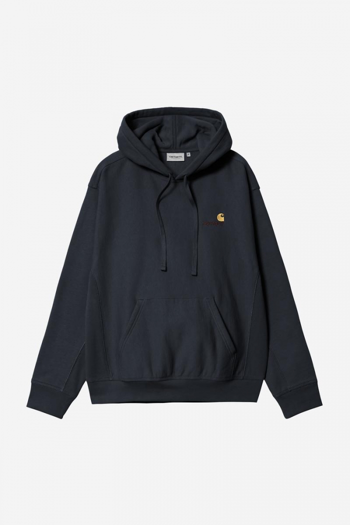 Carhartt Hooded American Script Sweatshirt - Deep Night