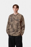 Carhartt L/S Feather Tree T-Shirt - Camo Feather Tree, Khaki / Shungite, Garment dyed Carhartt L/S Feather Tree T-Shirt - Camo Feather Tree, Khaki / Shungite, Garment dyed