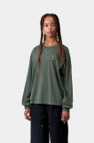 Carhartt L/S Nelson T-Shirt - Dark Scarab, Garment dyed