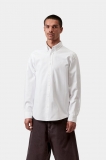 Carhartt L/S Bolton Shirt - White, Garment dyed
