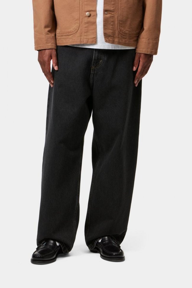 Carhartt Brandon Pant - Black, Stone washed