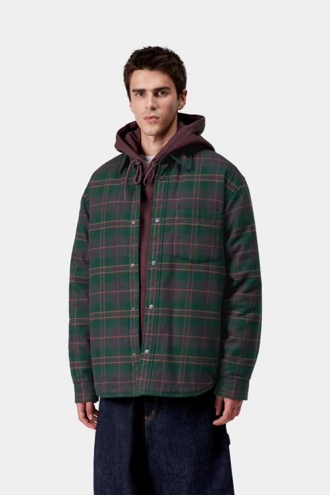 Carhartt Gargan Shirt Jac - Gargan Check, Dark Fir Carhartt Gargan Shirt Jac - Gargan Check, Dark Fir
