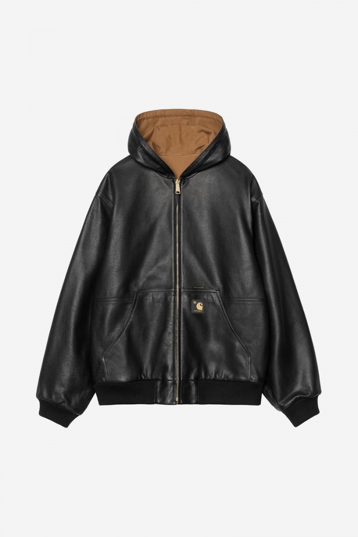 Carhartt OG Active Jacket 50th Anniversary Edition Leather - Black / Hamilton Brown