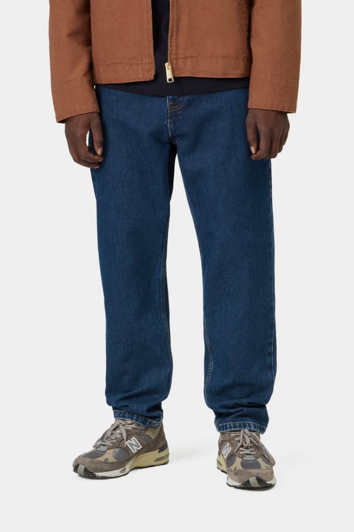 Carhartt Newel Pant - Blue, Stone washed