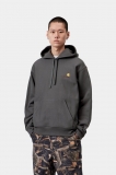 Carhartt Hooded American Script Sweatshirt - Graphite Carhartt Hooded American Script Sweatshirt - Graphite