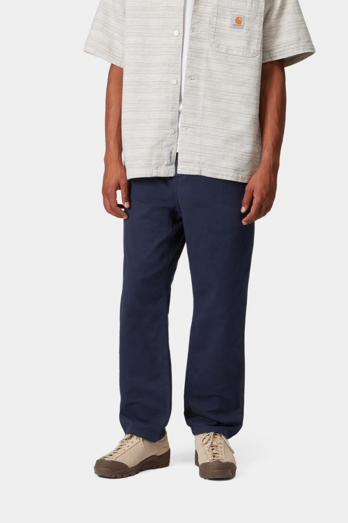 Carhartt Flint Pant - Dark Navy, Garment dyed