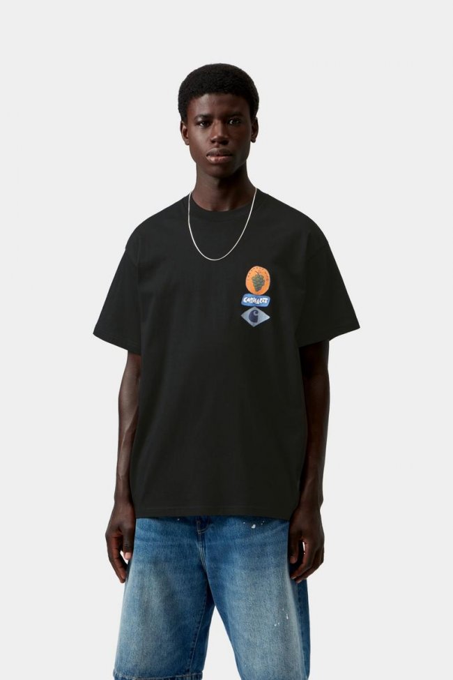 Carhartt S/S Stacked Grapes T-Shirt - Black