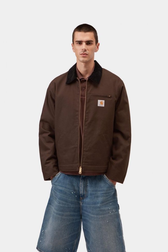 Carhartt Detroit Jacket (Winter) - Tobacco / Black, Rigid Carhartt Detroit Jacket (Winter) - Tobacco / Black, Rigid